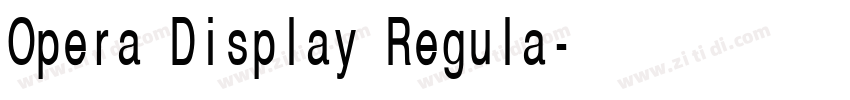 Opera Display Regula字体转换 Opera Display Regula字体转换